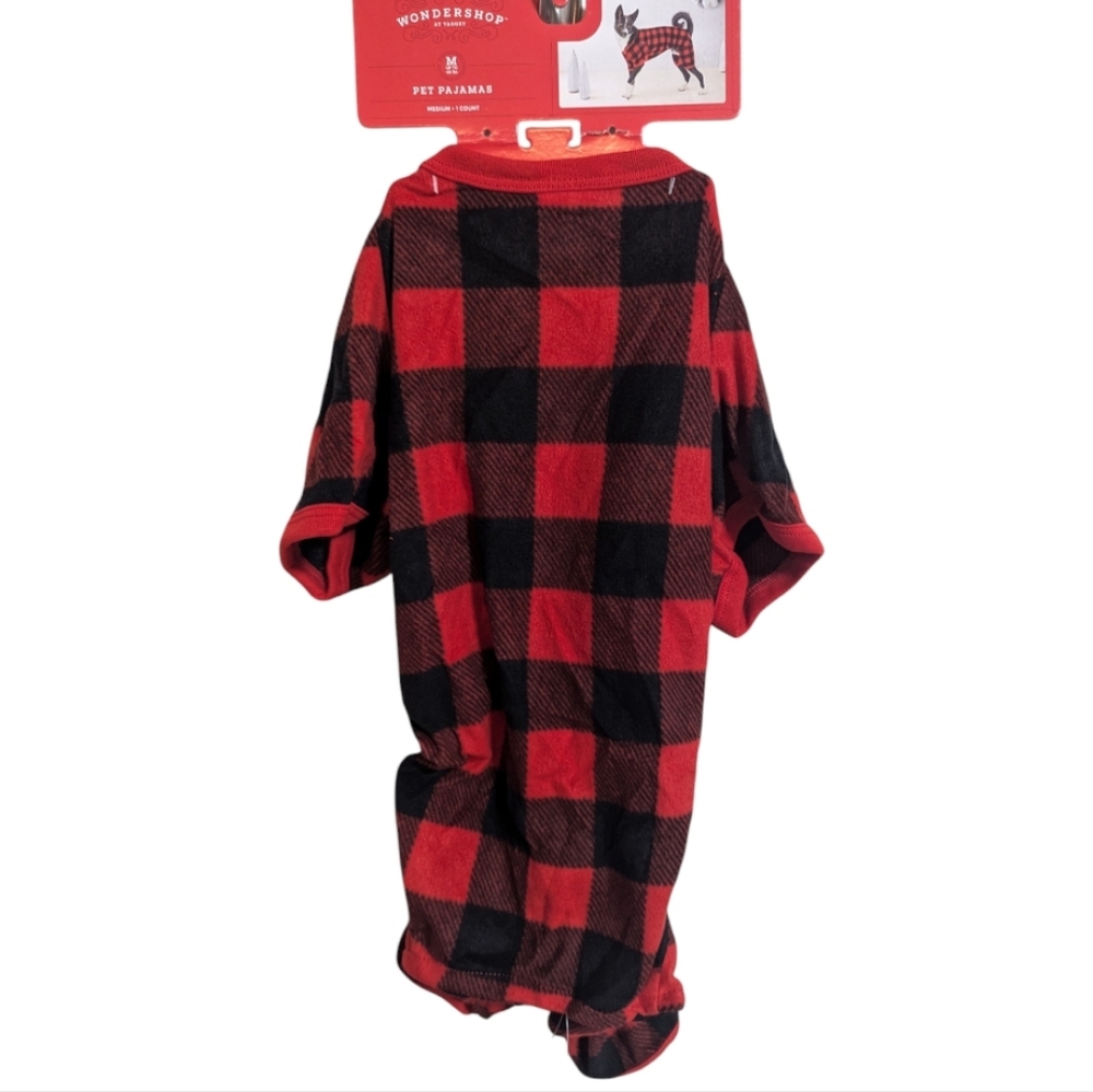 Wondershop Red and Black dogs Pajamas Medium up to 40 lbs. P-002